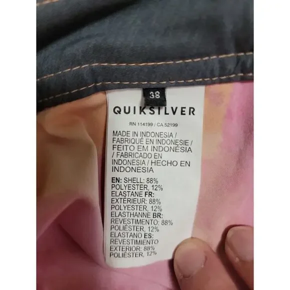 QUIKSILVER HIGHLINE PANTALONETA SURFSILK SIZE 38 - Picture 3 of 4